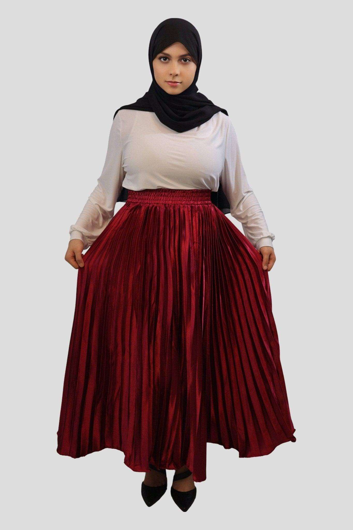 Afifa Pleated Ankle Length Skirt - MODESTY MUSLIMAH