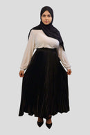 Afifa Pleated Ankle Length Skirt - MODESTY MUSLIMAH