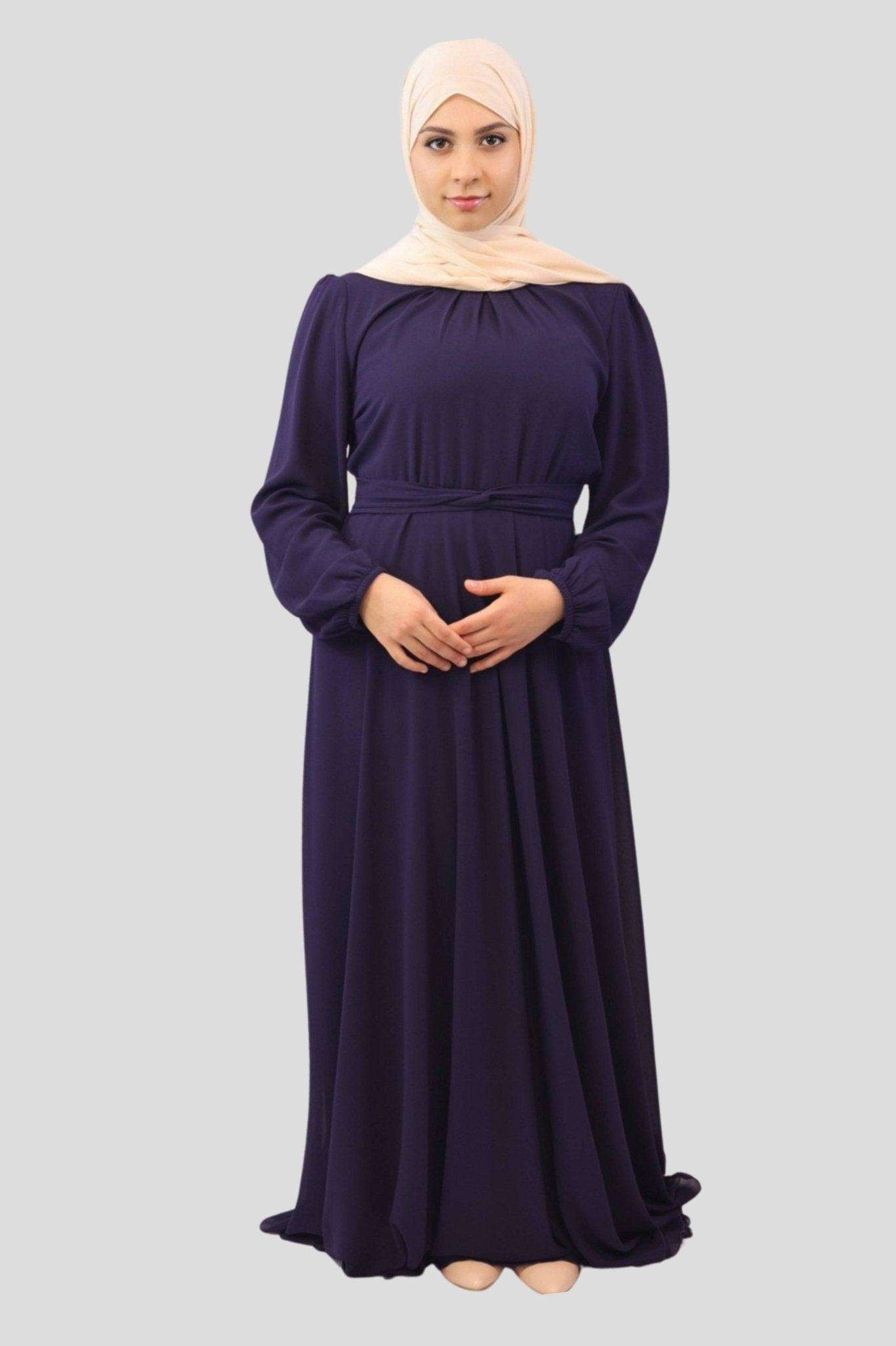 Alishba Chiffon Maxi dress - MODESTY MUSLIMAH