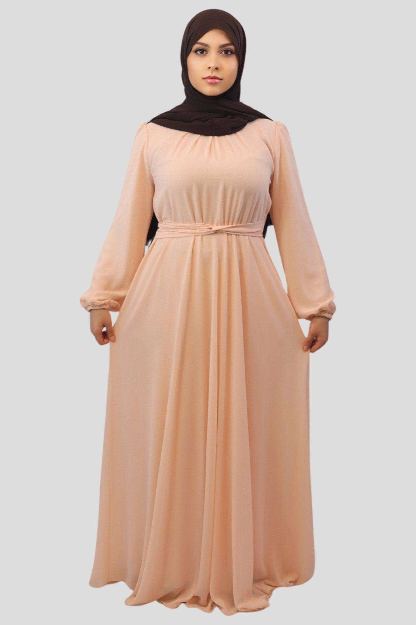 Alishba Chiffon Maxi dress - MODESTY MUSLIMAH