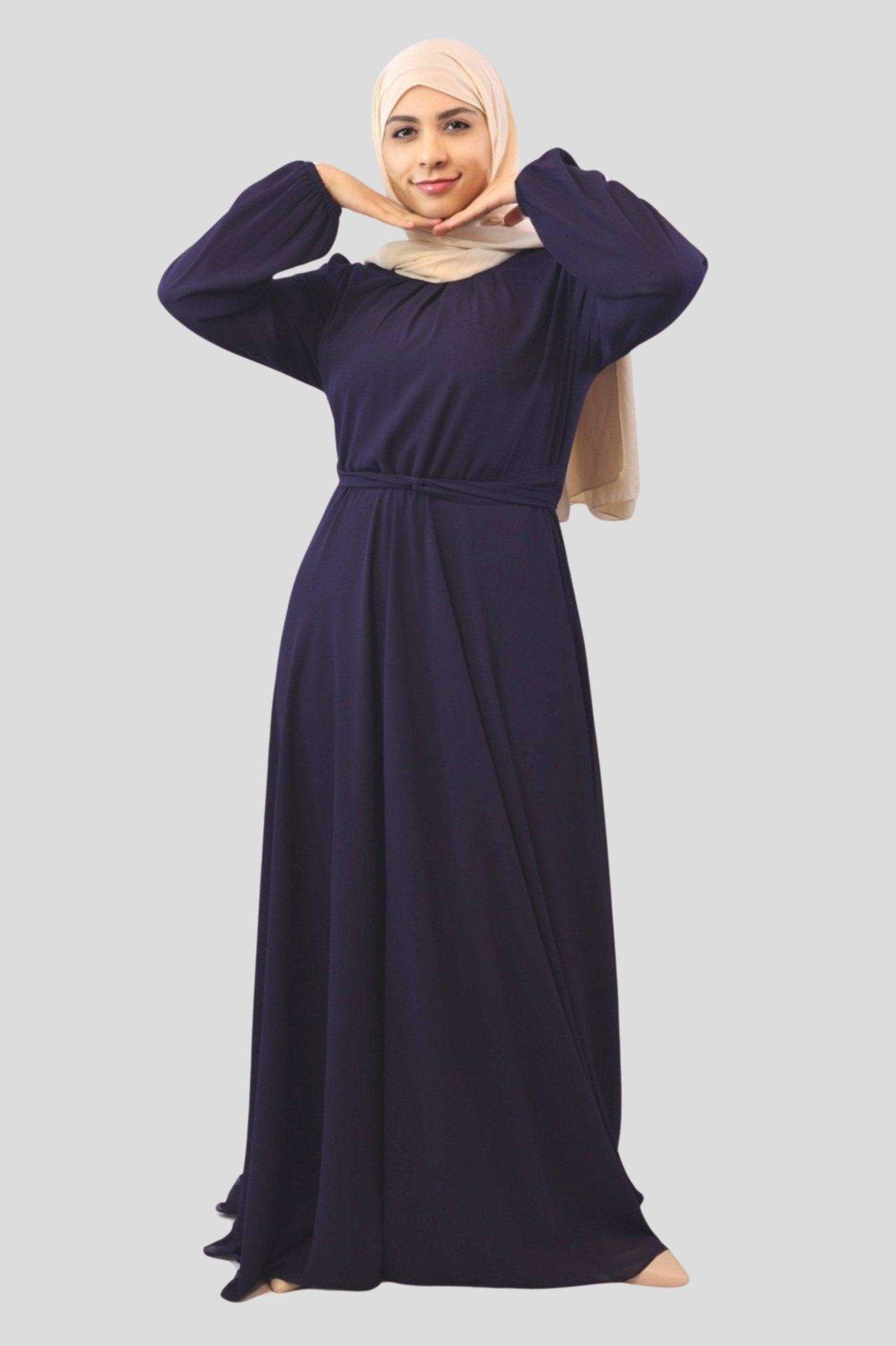 Alishba Chiffon Maxi dress - MODESTY MUSLIMAH