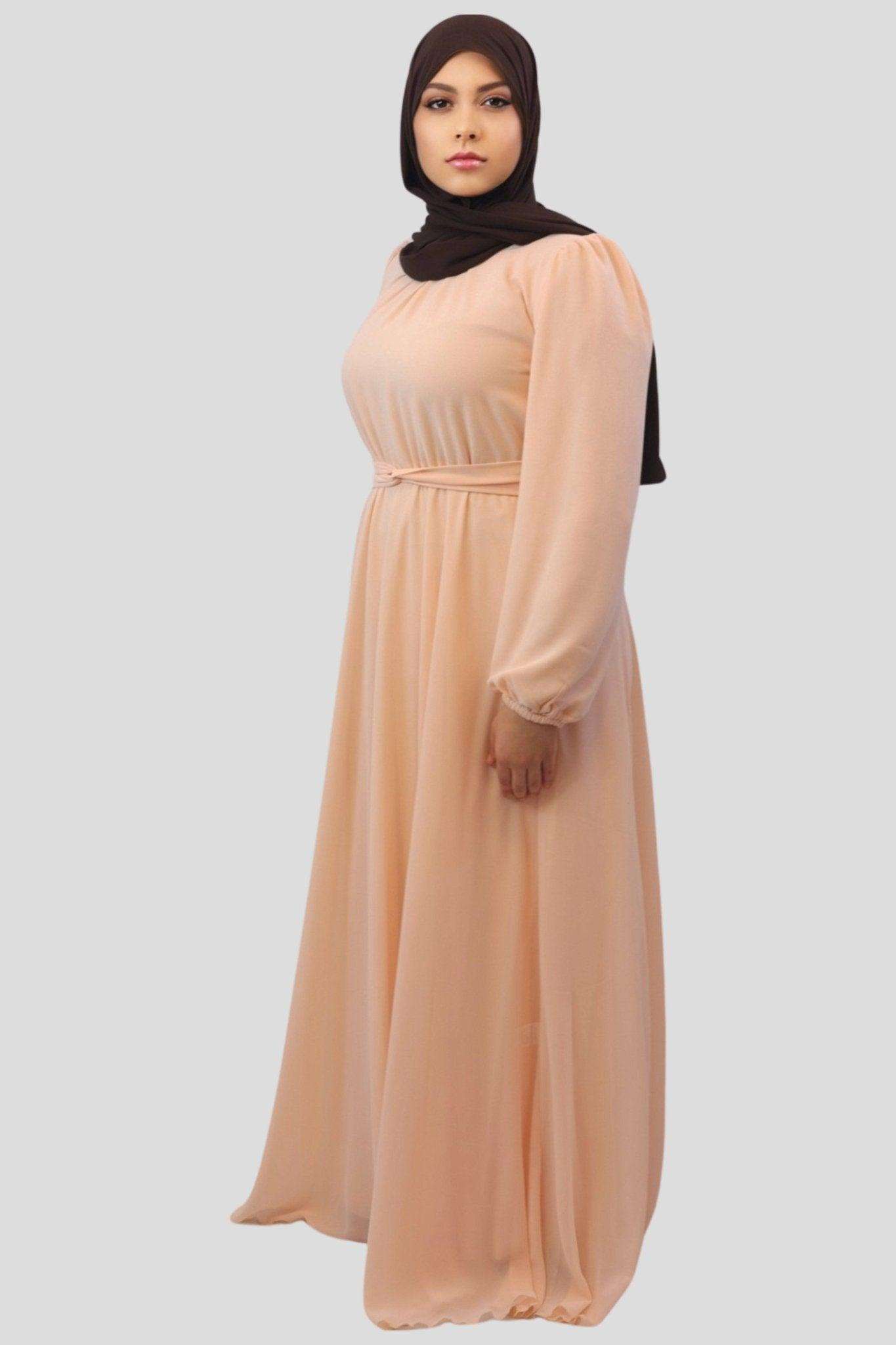 Alishba Chiffon Maxi dress - MODESTY MUSLIMAH