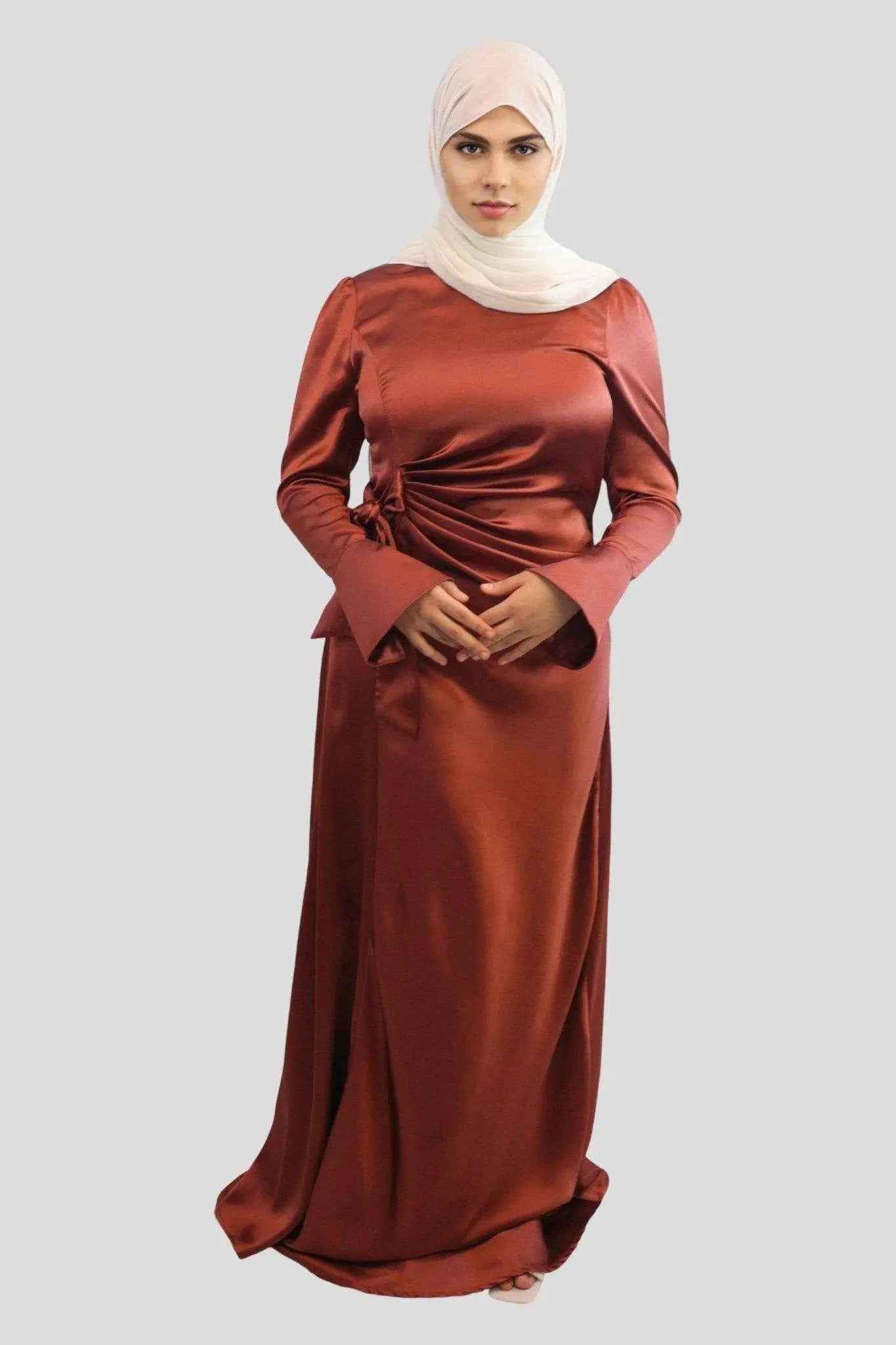Small / Satin / Coral Red