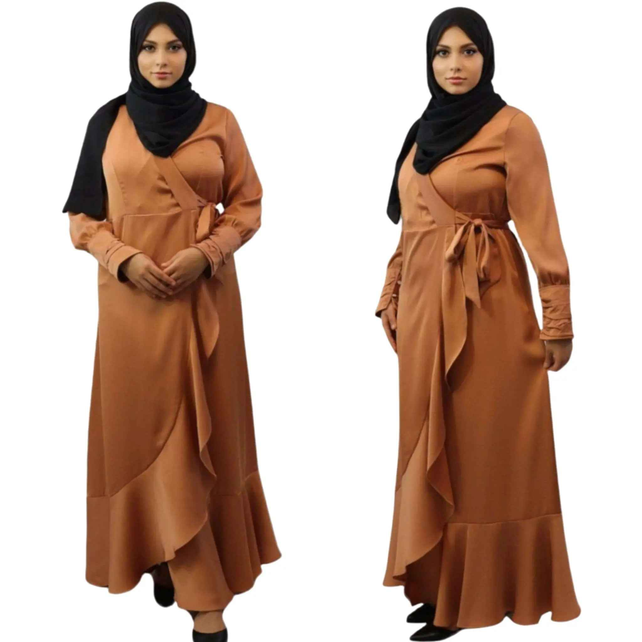 Amara Wrap Front Satin Maxi Dress – Your Perfect Elegant Modest Evening Dress