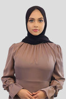 Amna Satin Tied Cuffs Maxi - MODESTY MUSLIMAH