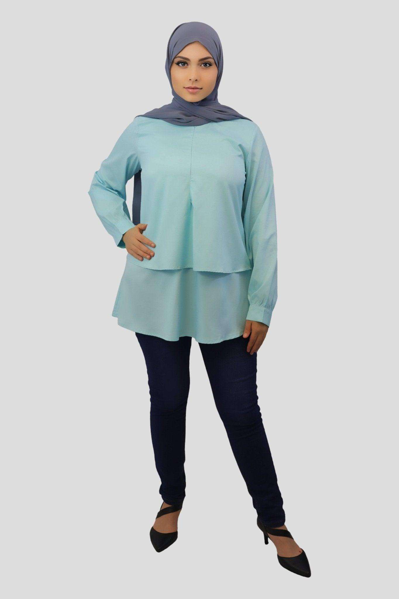 Anila Mid Length Layered Tunic - MODESTY MUSLIMAH