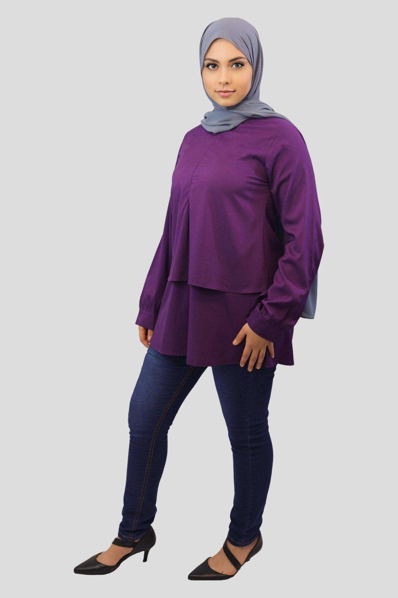 Anila Mid Length Layered Tunic - MODESTY MUSLIMAH