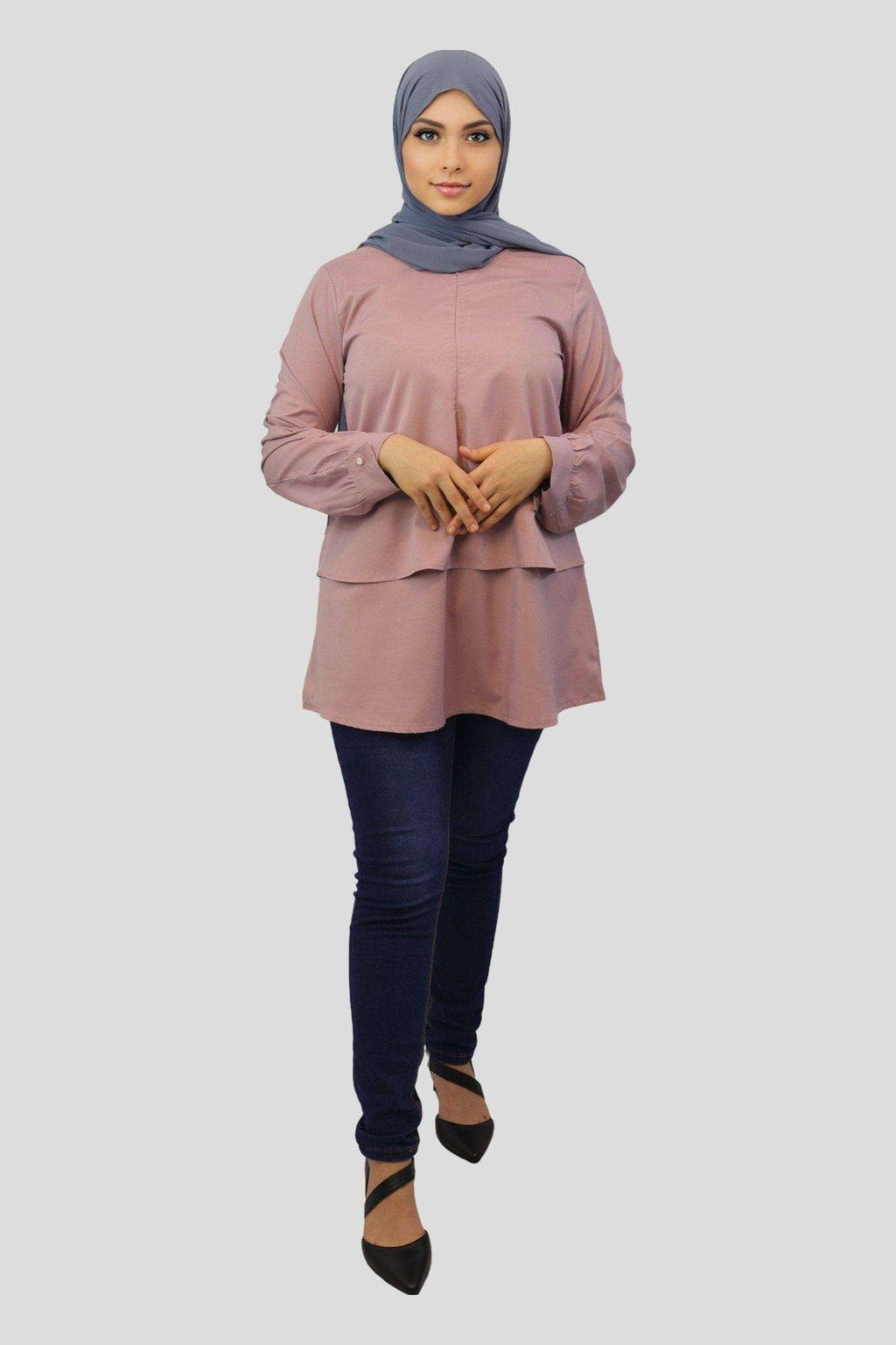 Anila Mid Length Layered Tunic - MODESTY MUSLIMAH