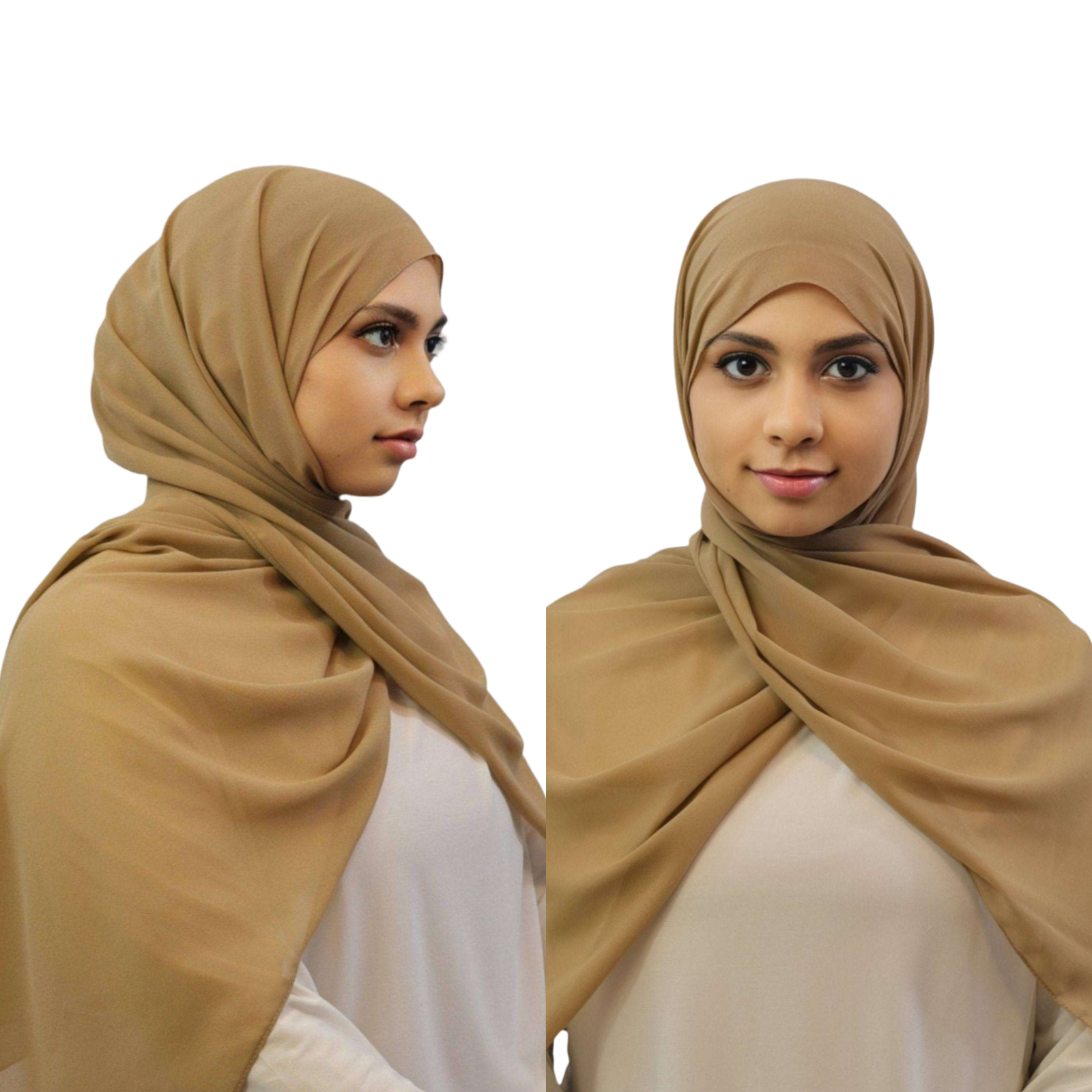 Earth Lux Chiffon Premium Essential Hijabs - camal
