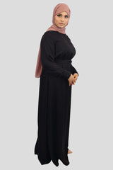 Fatima Solid Maxi Dress Abaya - MODESTY MUSLIMAH