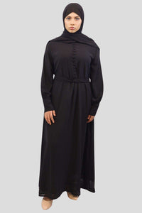 Elegant Modest Chiffon Maxi Dress with Matching Hijab - Pure Grace