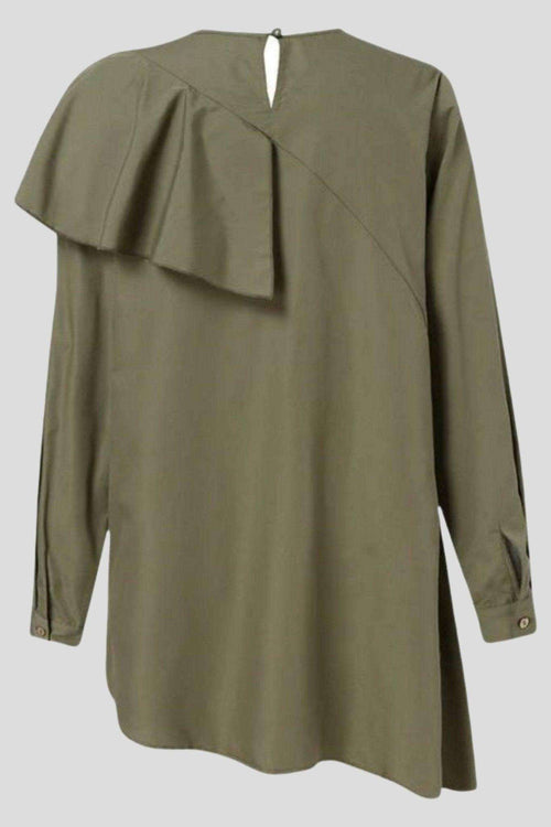 Hafsa Ruffled Hip Length Tunic - MODESTY MUSLIMAH