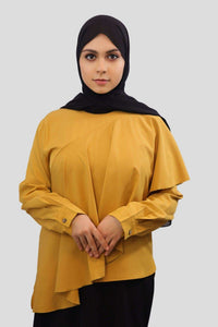 Elevate Your Style with the Eco-Friendly Hafsa Ruffled Tunic