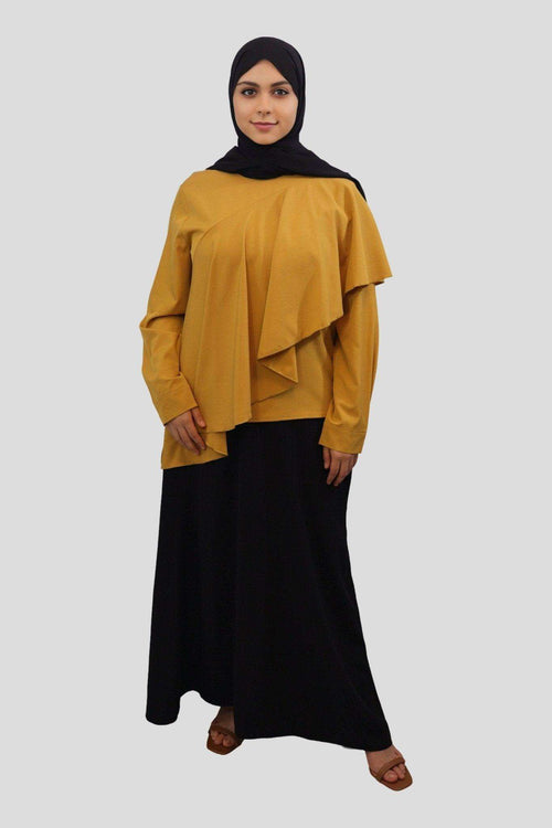 Hafsa Ruffled Hip Length Tunic - MODESTY MUSLIMAH