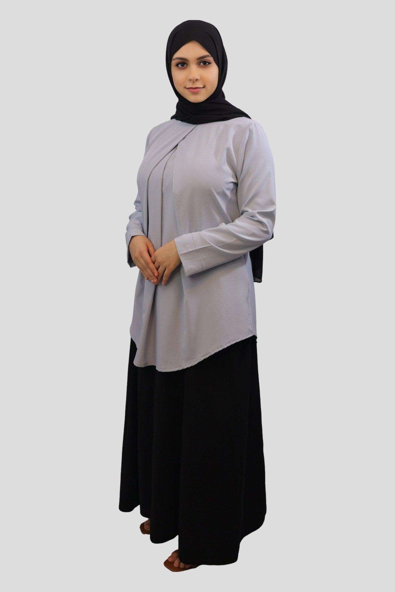 Kiran Neck Pleated Tunic - MODESTY MUSLIMAH