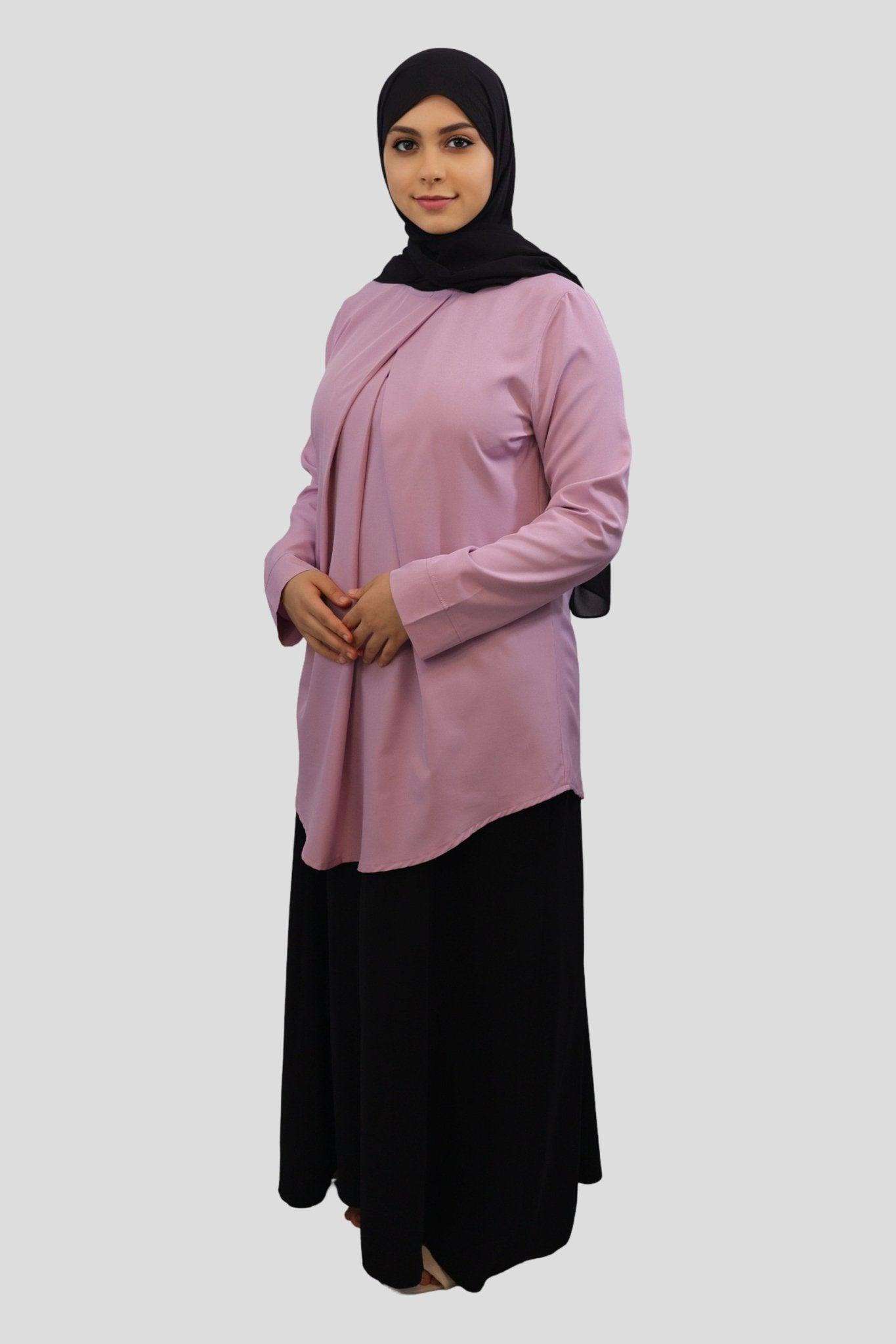 Kiran Neck Pleated Tunic - MODESTY MUSLIMAH