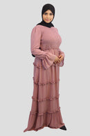 Malikah Fully Lined Chiffon Maxi Dress - MODESTY MUSLIMAH