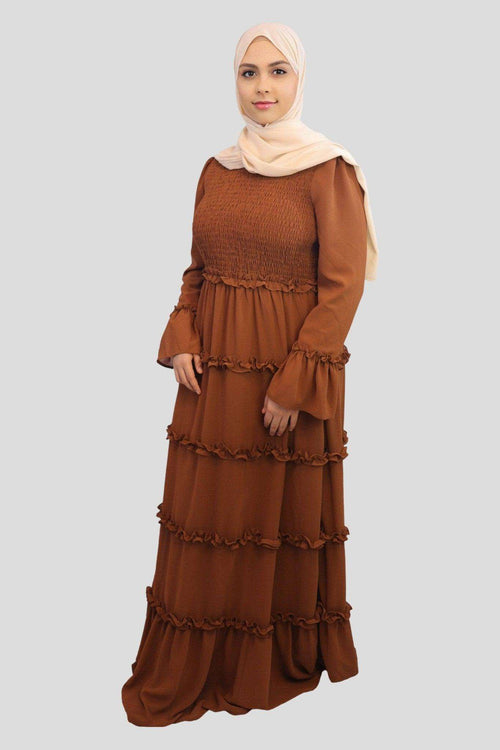 Malikah Fully Lined Chiffon Maxi Dress - MODESTY MUSLIMAH