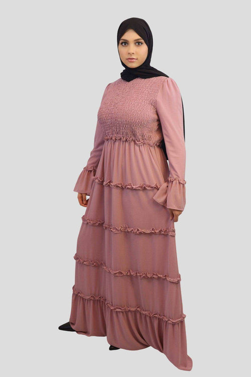 Malikah Fully Lined Chiffon Maxi Dress - MODESTY MUSLIMAH