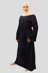 Elegant Maryam Wrap Abaya Maxi Dress: The Black Abaya Dress for Every Occasion