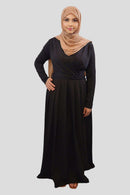 Naira Pleated Detail Nida Modest Dress - MODESTY MUSLIMAH