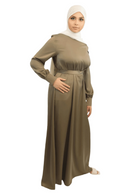 Nawal Satin Modern Dress Abaya