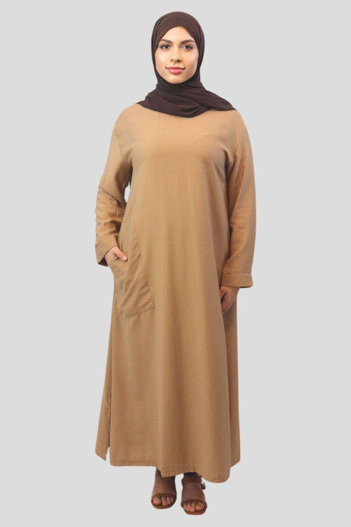 Nazia Side Splitted Shir tdress - MODESTY MUSLIMAH