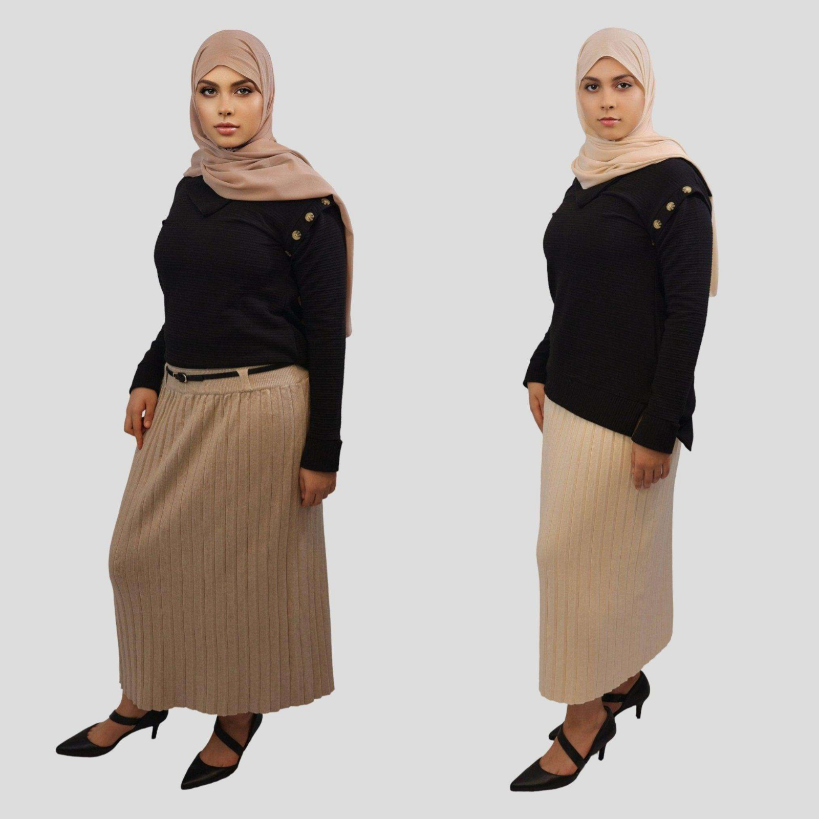 Elevate Your Style with the Aiza High Waisted Midi Skirt