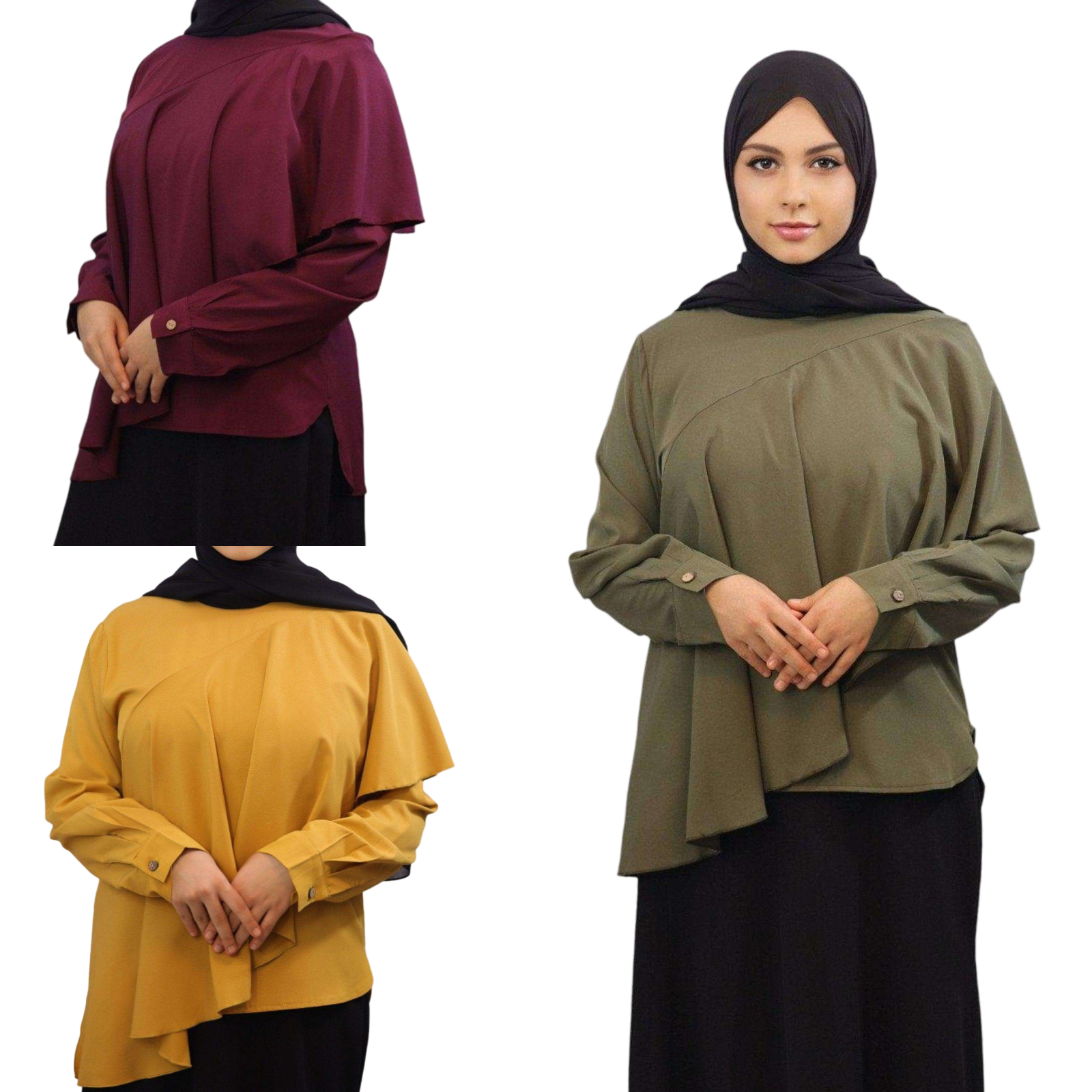 Elevate Your Style with the Eco-Friendly Hafsa Ruffled Tunic