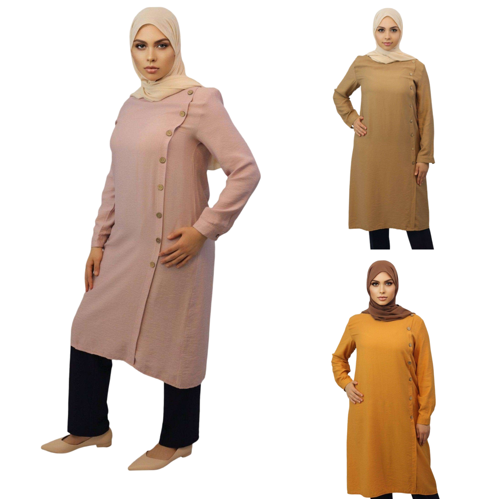 Elevate Your Everyday Style with the Madiha Midi Tunic Shirtdress