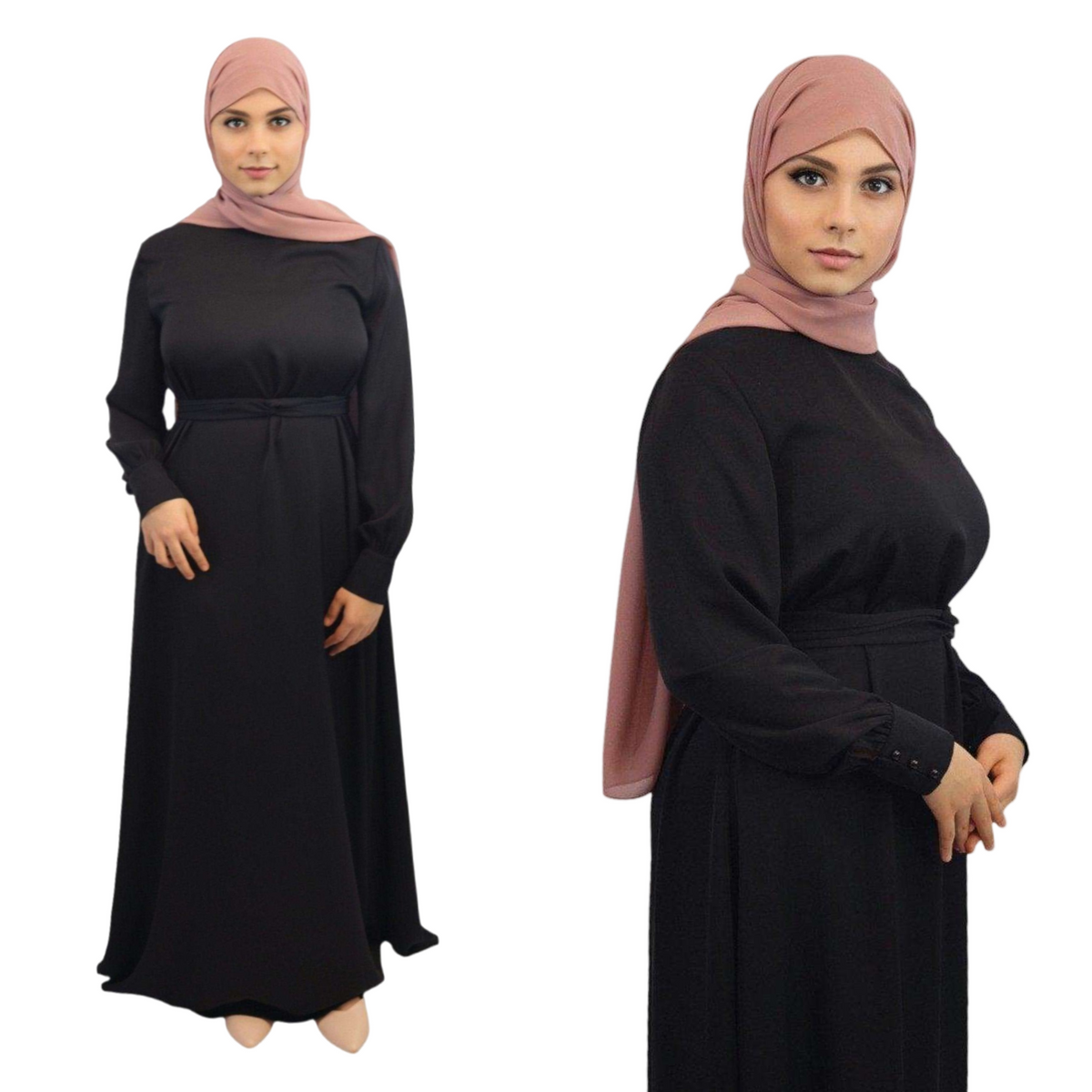 Stylish Modest Black Abaya - Fatima Solid Maxi Dress for Effortless Elegance