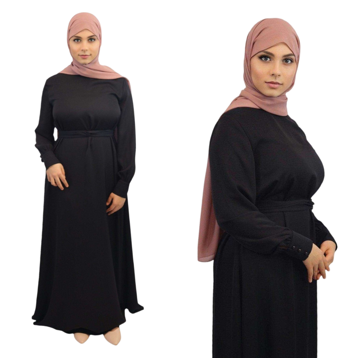 Fatima Solid Maxi Dress Abaya