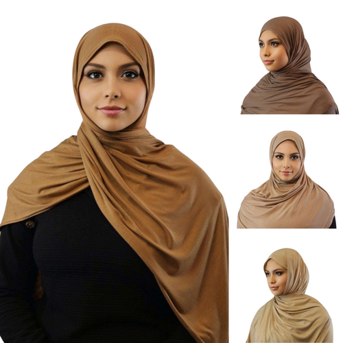 Luxe Premium Jersey Hijabs - 5 pc Gift Box Set
