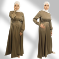 Nawal Satin Modern Dress Abaya