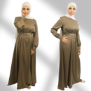 Nawal Satin Modern Dress Abaya