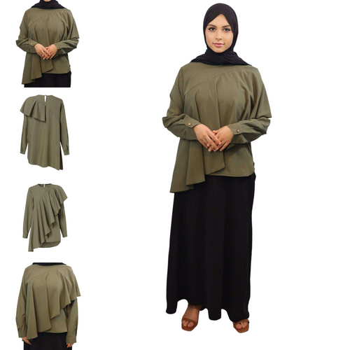 Hafsa Ruffled Hip Length Tunic