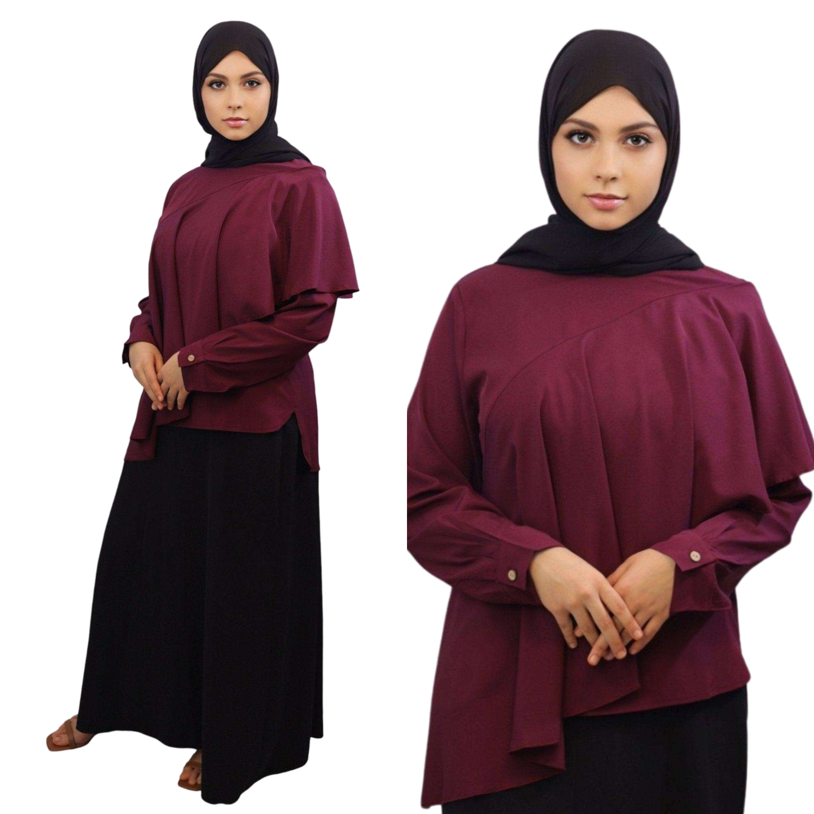 Hafsa Ruffled Hip Length Tunic