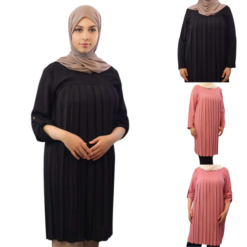 Naila Long Sleeved Pleated Tunic