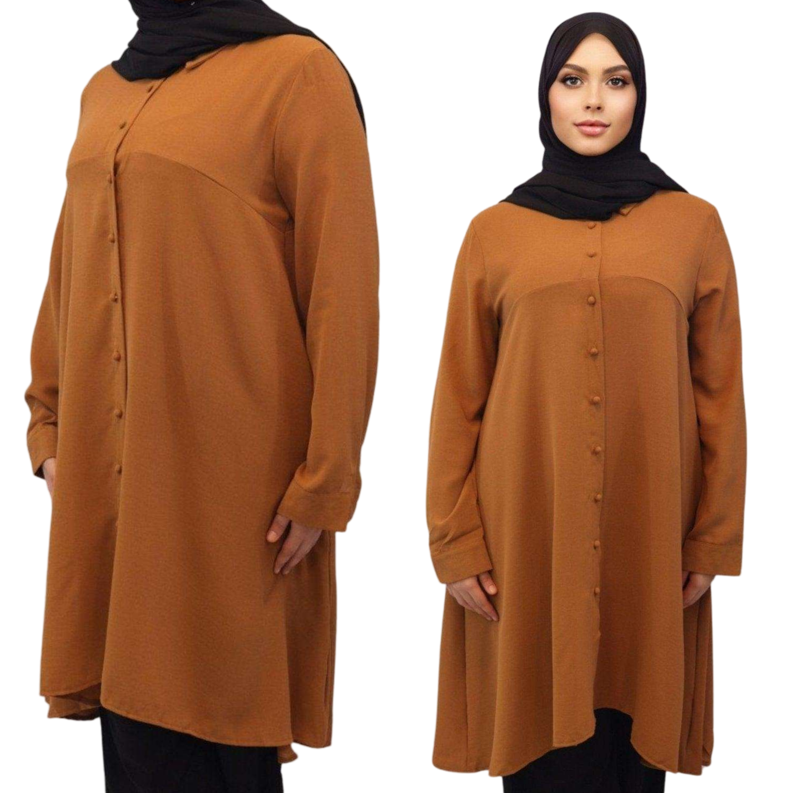 Shumaila Womens Button Tunic