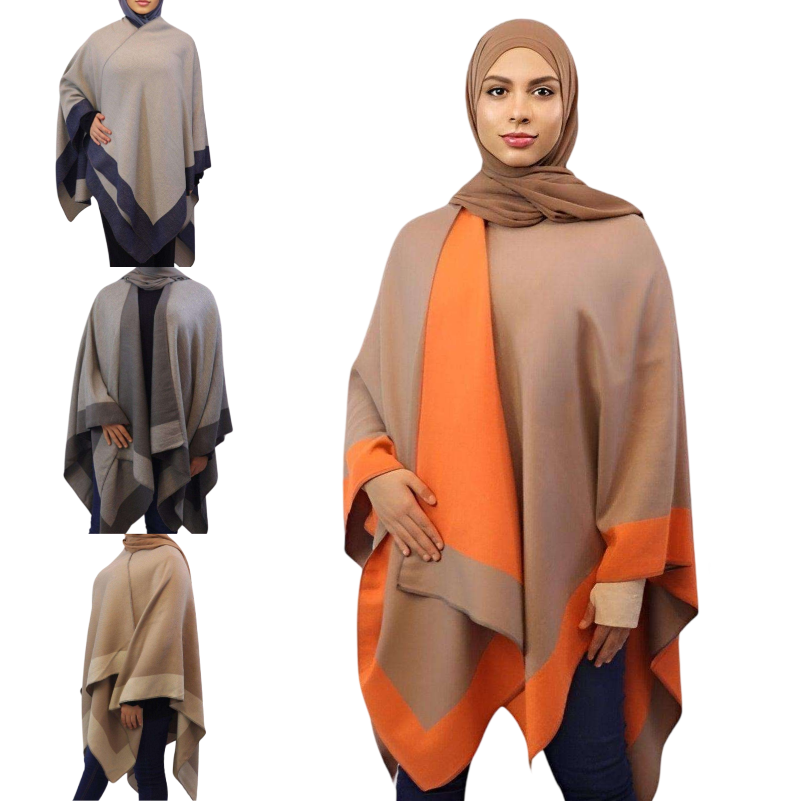 Muriha Reversible Shawl Wrap Poncho: Your Versatile Style Essential