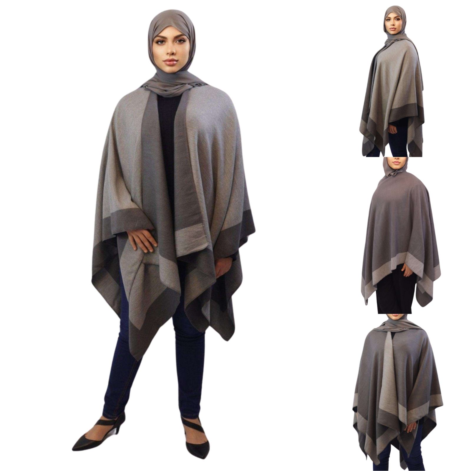 Muriha Reversible Shawl Wrap Poncho: Your Versatile Style Essential