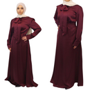 Zina Satin Neck Tied Dress