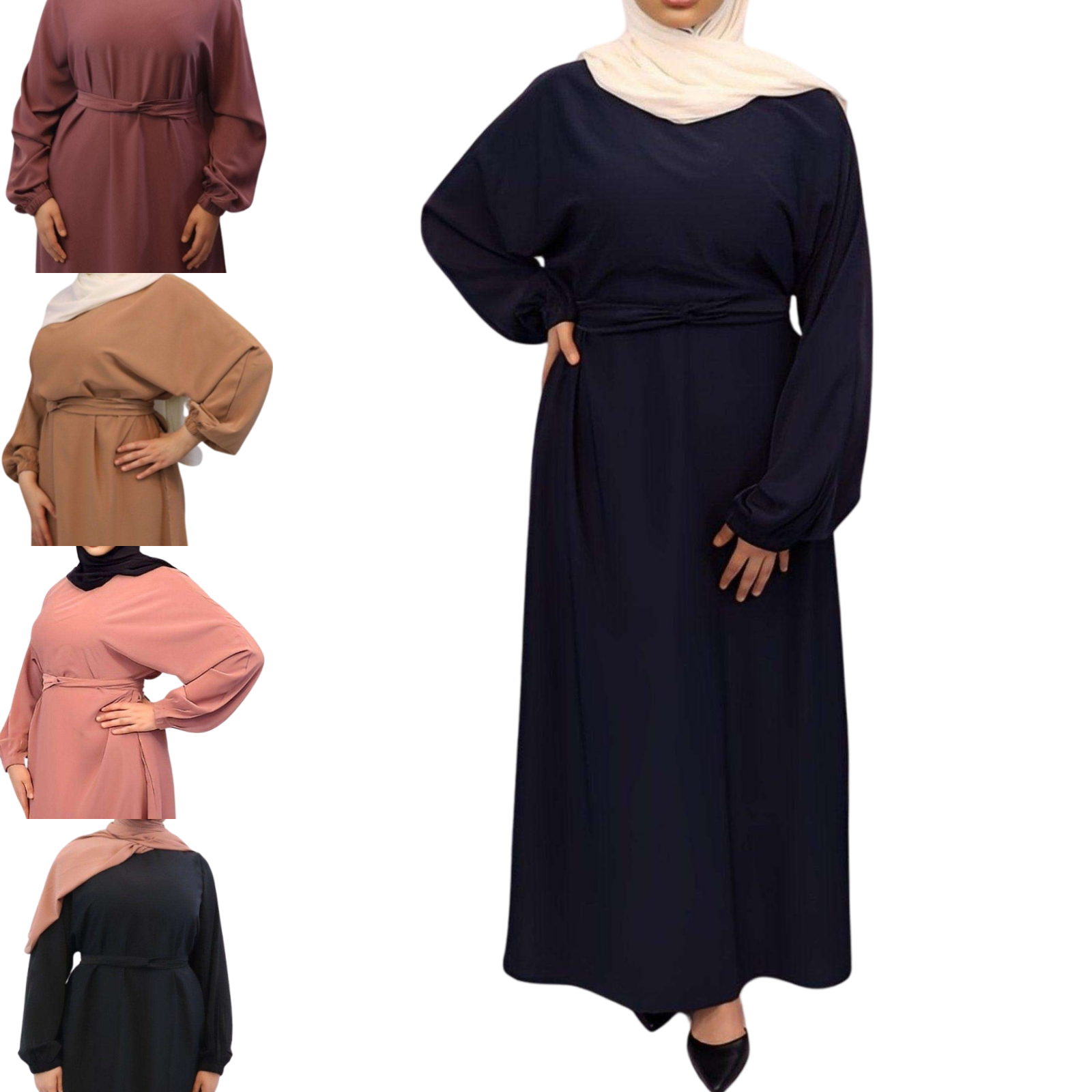 Khadijah Nida Elastic Cuffed Abaya: Elevate Your Everyday Style
