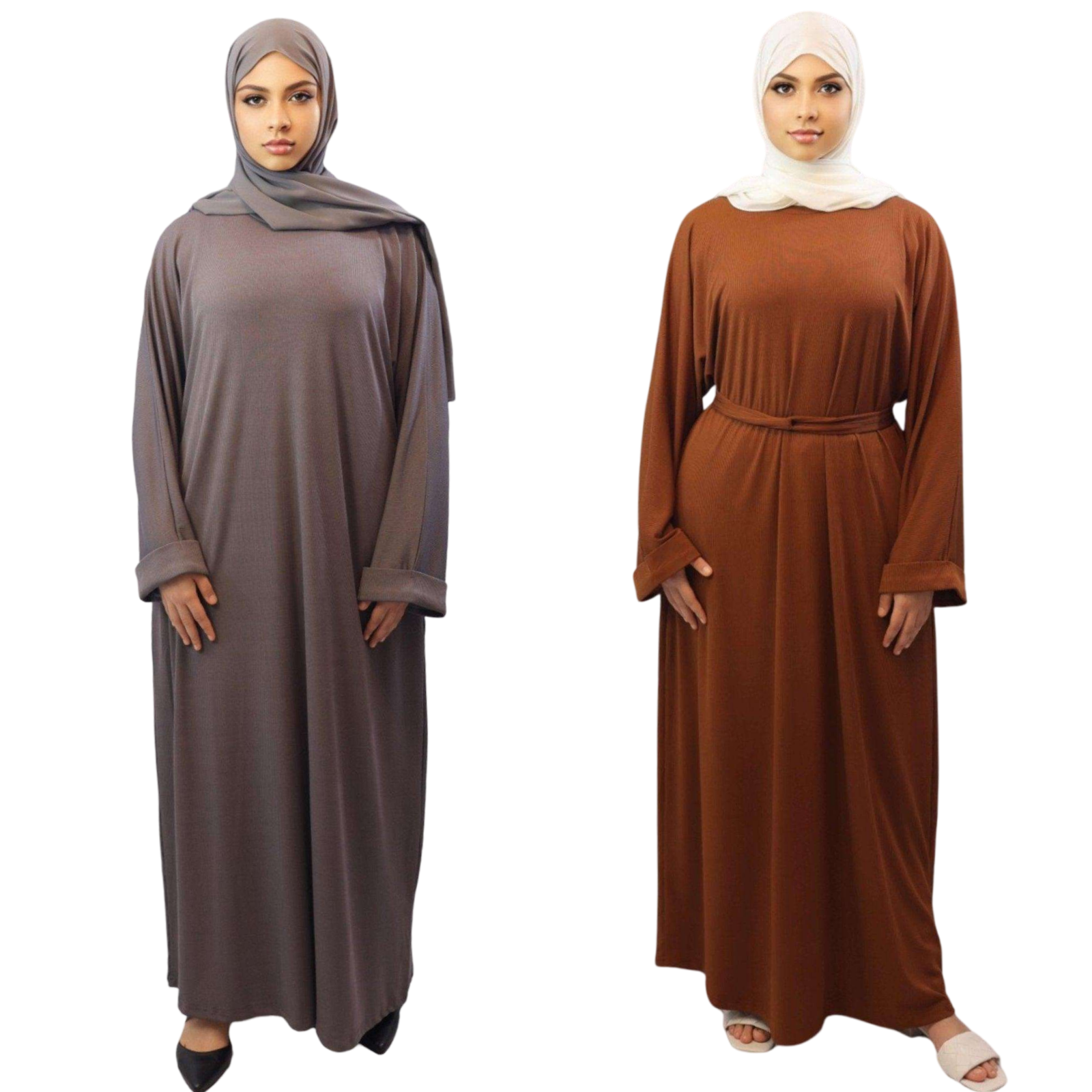 Aamina Ribbed Knit Sweater Abaya - Your Cozy Chic Essential for Winter