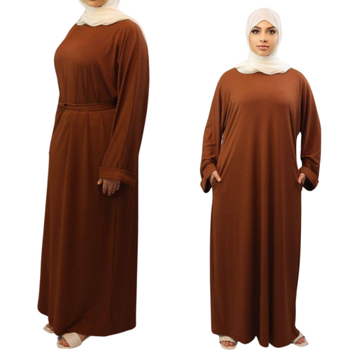 Aamina Ribbed Sweater Abaya