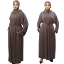 Aamina Ribbed Sweater Abaya