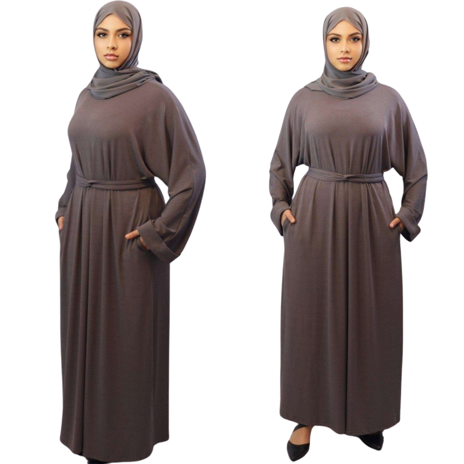 Aamina Ribbed Knit Sweater Abaya - Your Cozy Chic Essential for Winter