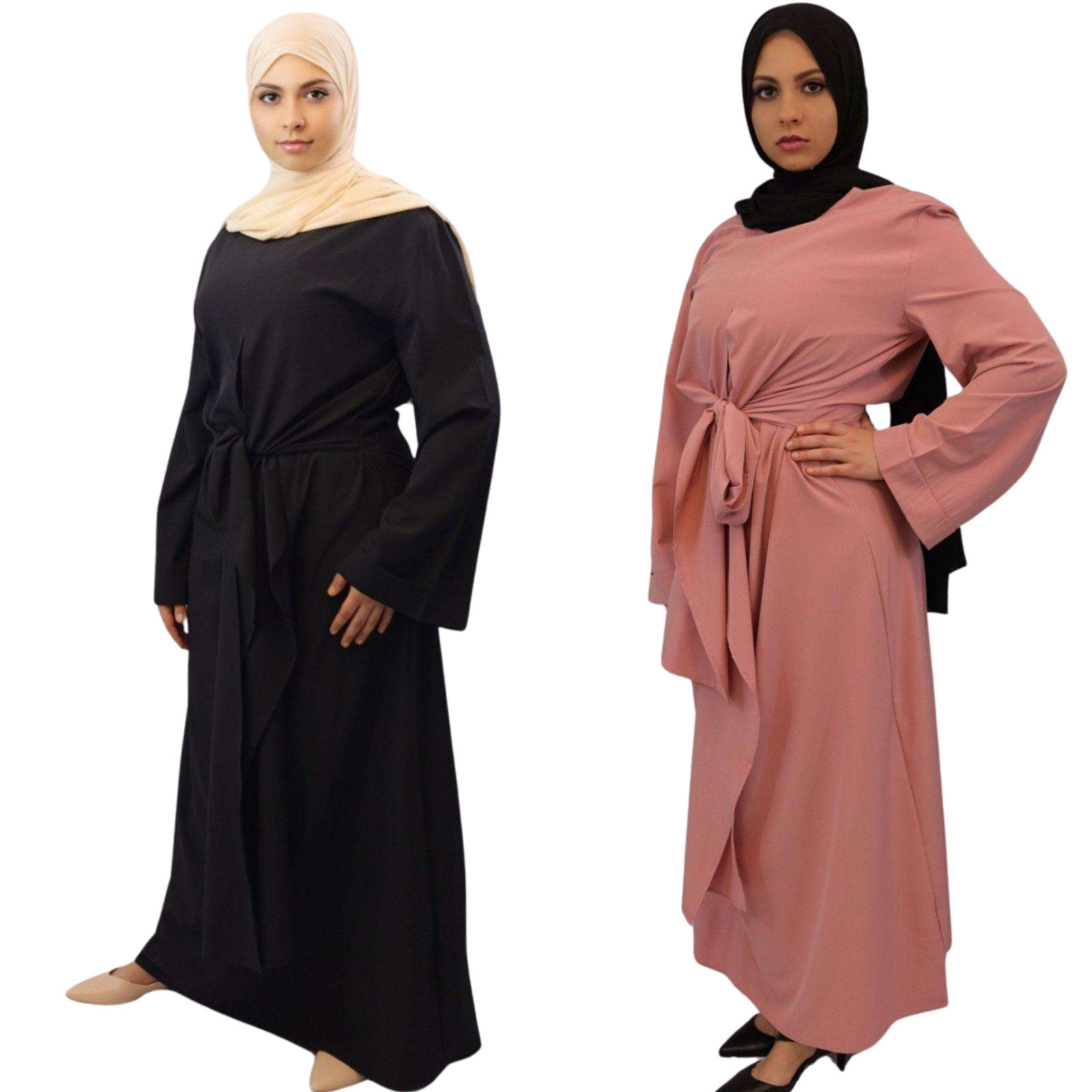 Elegant Maryam Wrap Abaya Maxi Dress: The Black Abaya Dress for Every Occasion