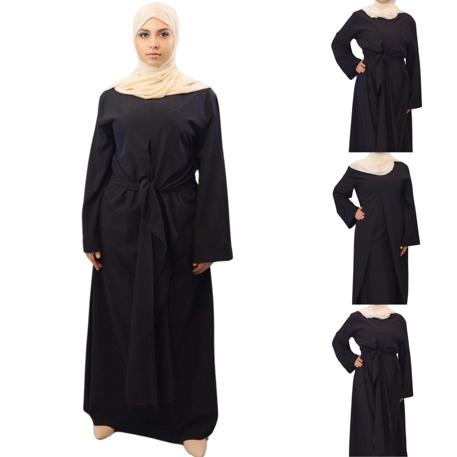 Elegant Maryam Wrap Abaya Maxi Dress: The Black Abaya Dress for Every Occasion