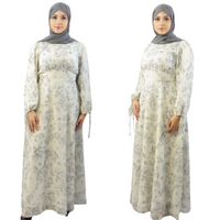 Rimsha Floral Empire Maxi Dress Front view modesty muslimah